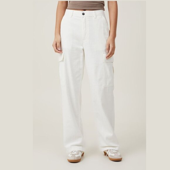 Cotton On White Wide Leg Pants - Picture 1 of 3
